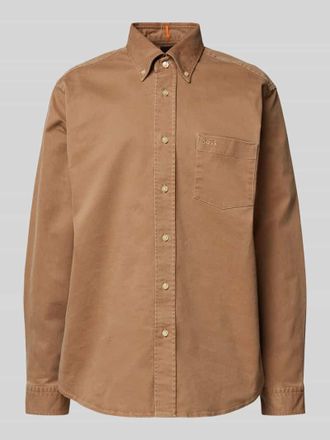 Boss Orange by Hugo Boss BOSS Orange Freizeithemd mit Kentkragen Modell Lambey in Camel, Gr&ouml;&szlig;e XXL