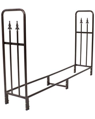 Sunnydaze 6 Steel Indoor/Outdoor Firewood Log Rack Storage W/ Bronze Finish