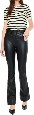 Kancan High Rise Bootcut Leather Jean In Black