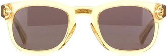 Gucci GG0182S006 Square Full Rim Sunglasses - Gold