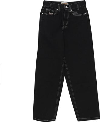 HUF Handtekening Zwart/Wit Jeans - Heren - Loose Fit Jeans - Zwart - W30 - Katoen - Jeans
