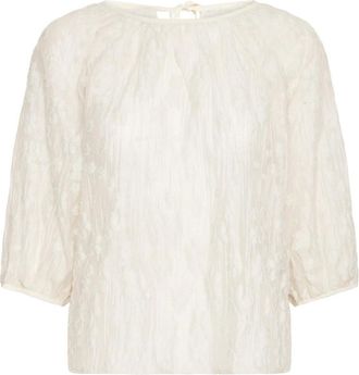 Ichi Ichi, Overhemden, Dames, Beige, L, Polyester, Vrouwelijke Blouse Almond Milk