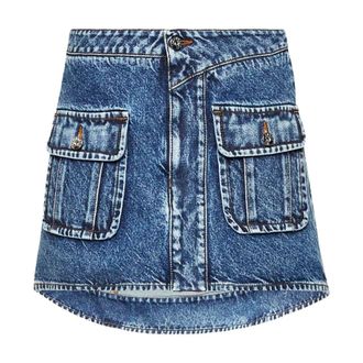J.W.Anderson Denim Skirts, female, Blue, Size: XS Patch Pocket Mini Skirt