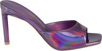 Bettina Vermillon Heeled Mules - Dames - Muiltjes - Paars - 36 1/2 EU - Leer - Schoenen