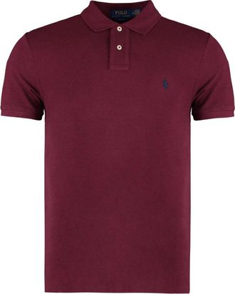 Polo Ralph Lauren Tops, Heren, Rood, L, Katoen, Cotton Piqu&eacute; Polo Shirt Slim Fit