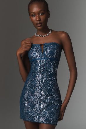 Maeve Strapless Metallic Mini Dress