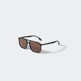 Canada Goose Cavell Sunglasses (Men, Black/Solid Brown, ONESIZE)