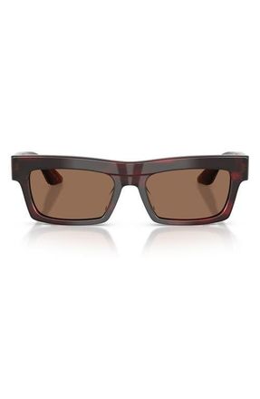 Oliver Peoples x KHAITE 54mm Pillow Sunglasses in Bordeaux Bark /Brown at Nordstrom