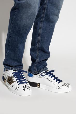 Dolce & Gabbana Portofino Sneakers, Mens, White