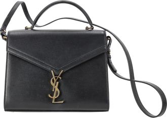 Saint Laurent Saint Laurent Cassandra Medium handtas met handvat in zwart leer