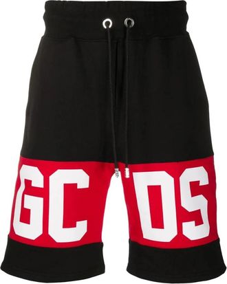 GCDS Zwarte Katoenen Casual Sweatshorts - Heren - Korte Broeken - Zwart - L - Katoen - Korte Broeken