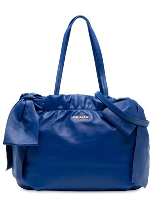 Prada Borsa a tracolla Antique Bow in nappa 2000-2025 - Blu