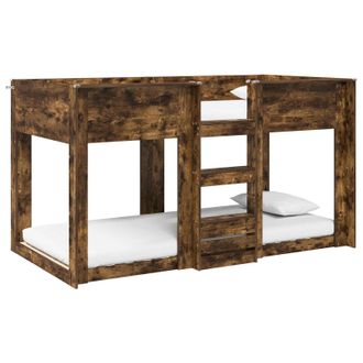 vidaXL Cama Litera Para Ni&ntilde;os Roble Ahumado 100 X 200 Cm Vidaxl