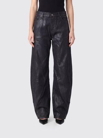 Acne Studios Jeans baggy a vita media in denim di cotone nero
