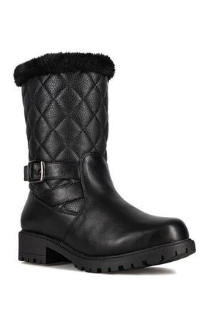 Santana Canada Whittaker 2 Faux Fur Trim Low Waterproof Boot in Black at Nordstrom Rack, Size 10