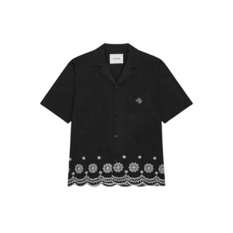 Les Deux Camicia con ricamo sul bordo - - Shirts - Uomo - Nero - L