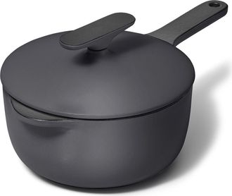 Caraway Enameled Cast Iron 1.8-Quart Mini Sauce Pan with Lid in Charcoal at Nordstrom
