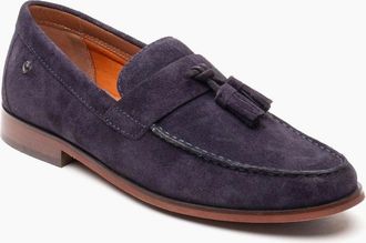 base Mens Base London Flint Leather Mens Navy Loafers - Size: 10