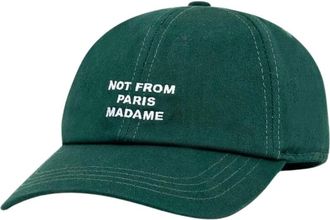 Drôle de Monsieur Accessoires, Heren, Groen, ONE Size, Katoen, Groene Slogan Pet Stijlvolle Streetwear