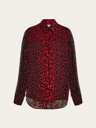 Ferragamo Women Devor&eacute; georgette shirt Red