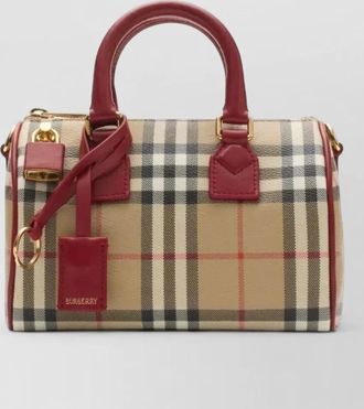 Burberry mini bowling check coated canvas tote bag