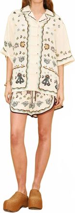 Alemais Sun Dancer Shirt In Beige