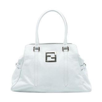 Fendi Pre-owned Handbags, female, White, Size: ONE SIZE Pre-owned Leather Handbag
