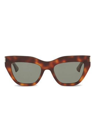Saint Laurent Eyewear tortoiseshell cat-eye sunglasses - women - Acetate - One Size - Green
