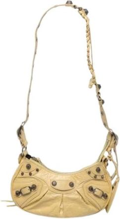 Balenciaga Pre-owned Vintage Crossbody Bag - Dames - Vintage Schoudertas - Geel - ONE Size - Leer - Vintage