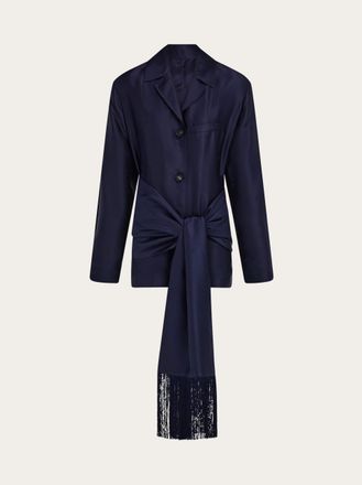 Ferragamo Donna Giacca camicia in seta Blu