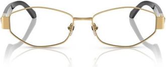 Versace 55mm Oval Optical Glasses in Gold Black at Nordstrom