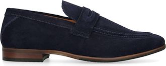 Kurt Geiger Mens Suede Freddy Loafers - Navy - Size UK 11