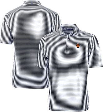 Cutter & Buck Mens Cutter & Buck Navy Syracuse Orange Vault DryTec Virtue Eco Pique Stripe Recycled Polo at Nordstrom, Size Medium