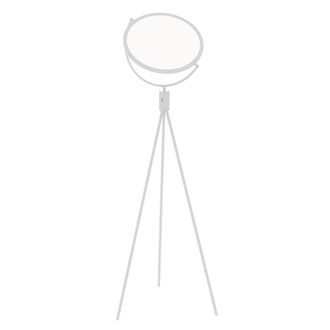 Luce-Ambiente-Design Led Radar Floor Lamp in White Metal with Adjustable Diffuser 18w with Cct Switch