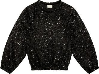 Isabel Marant Dabia Top - Dames - Ronde hals truien - Zwart - XS - Polyester - Truien & Vesten