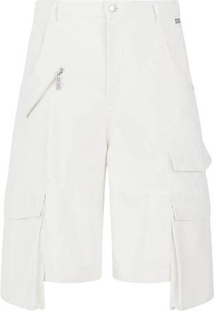 GCDS Ultracargo Shorts - Heren - Korte Broeken - Wit - 2XL - Katoen - Korte Broeken