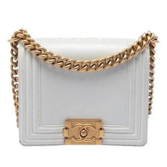 Chanel Pre-owned Boy Reverso Flap - Dames - Pre-owned - Wit - Maat: ONE Size Leer