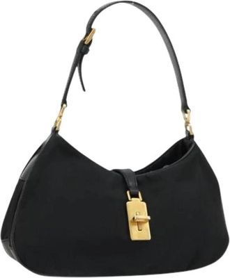 Prada Pre-owned Nylon Accessory Pouch - Dames - Vintage Schoudertas - Zwart - ONE Size - Nylon - Vintage