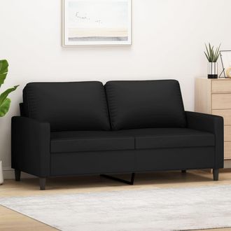 vidaXL Sof&aacute; De 2 Plazas Terciopelo Negro 140 Cm Vidaxl
