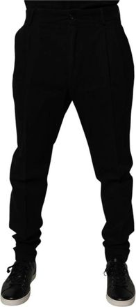 Dolce & Gabbana Heren, Broeken, Zwart, Maat: XL Katoen