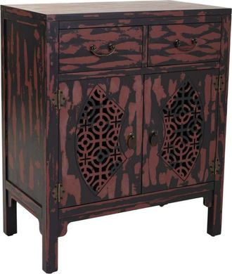 Wanderlust Deco Recibidor de madera rojo 66x36x78