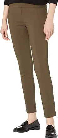Elliott Lauren Control Stretch Pull-On Ankle Pants with Back Slit detail Womens Casual Pants Olive 1 : 10 29, Nylon/Rayon/Spandex