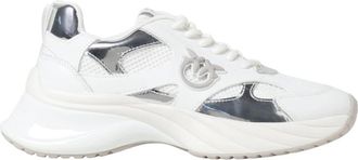 Pinko Ariel 15 Sneakers - Dames - Sneakers - Wit - 40 EU - Leer - Schoenen