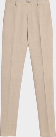 Etro Men & apos;s Creased Virgin Wool Roma-Fit Straight-Leg Trousers
