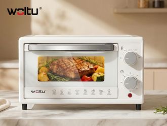 Woltu Woltu Forno Elettrico 10l Potenza 800w Timer Griglia Cuisine Piccolo Girarrosto Bianco