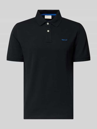 GANT Regular Fit Poloshirt mit Logo-Stitching in Black, Gr&ouml;&szlig;e XXXL