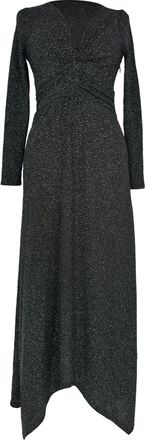 BA&SH Ba&sh Brady midi-jurk in zwart polyamide
