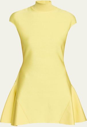 Givenchy Cap-Sleeve Fit-And-Flare Mini Dress