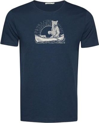 Greenbomb Bear Canoe Guide T-Shirt T-Shirt f&uuml;r Herren | blau