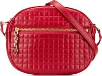 Celine Pre-owned Cross Body Bags, female, Red, Size: ONE SIZE Pre-owned Quilted Leather Crossbody Bag